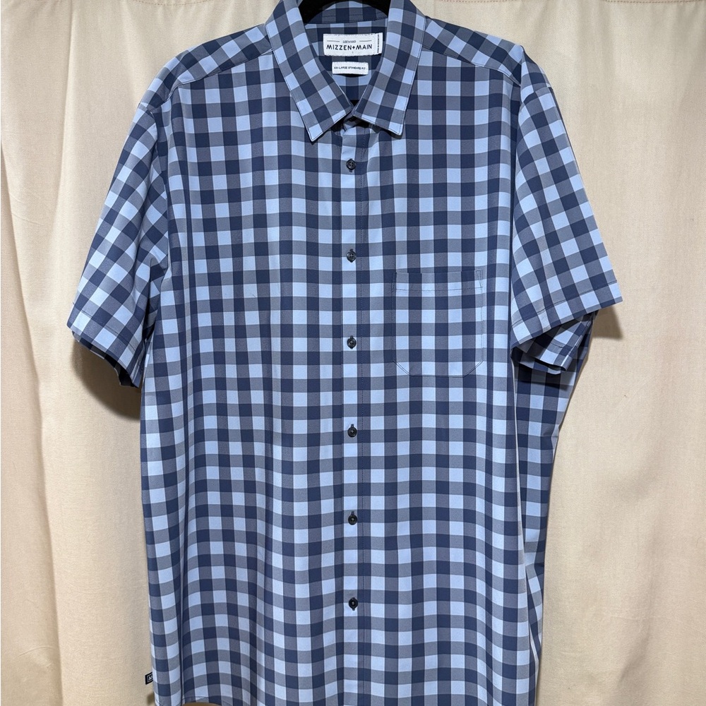 Mizzen+Main Blue Casual Button Down Shirt